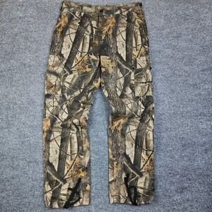 Vintage Camo Cargo Pants Mens M 36x33 Whitewater Outdoors Realtree‎ Hardwoods